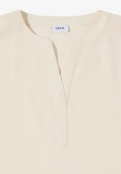 Dropped Shoulder Bluse in Seersuckerqualität