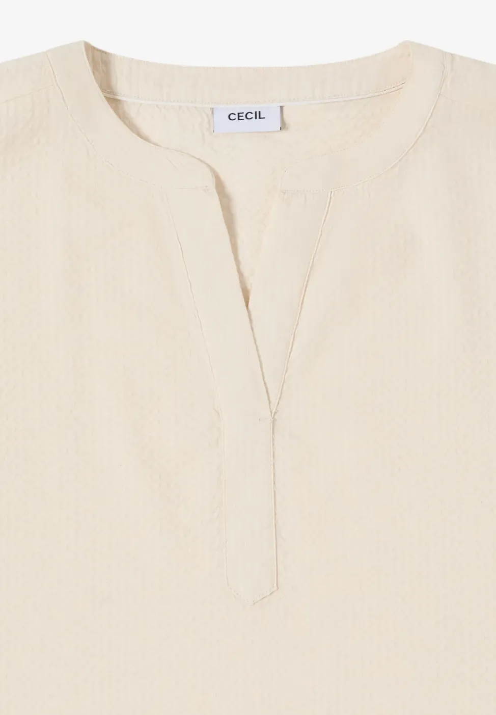 Dropped Shoulder Bluse in Seersuckerqualität