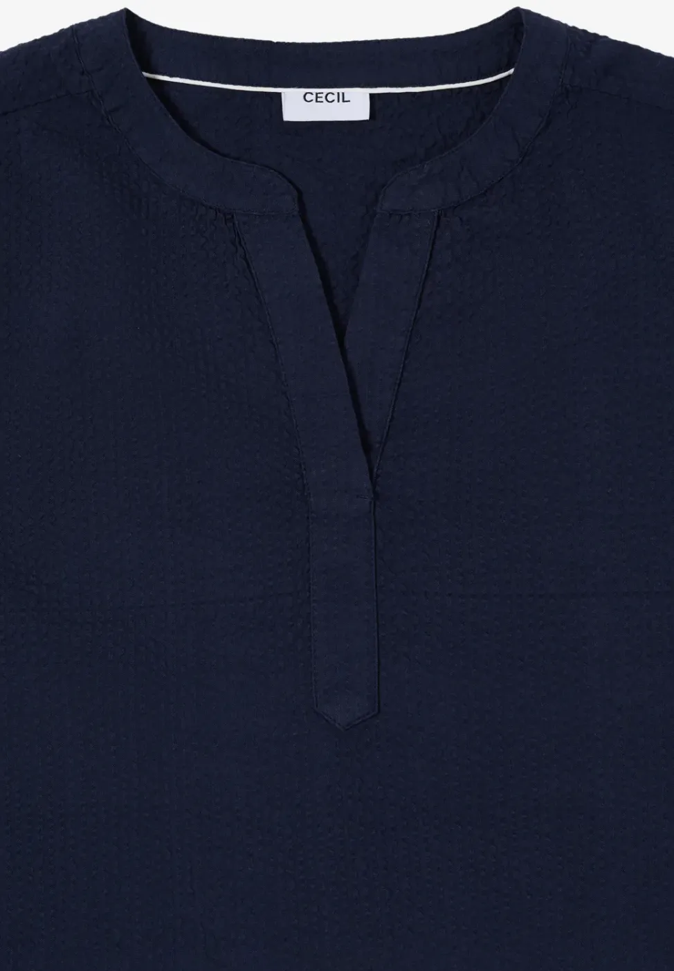 Dropped Shoulder Bluse in Seersuckerqualität