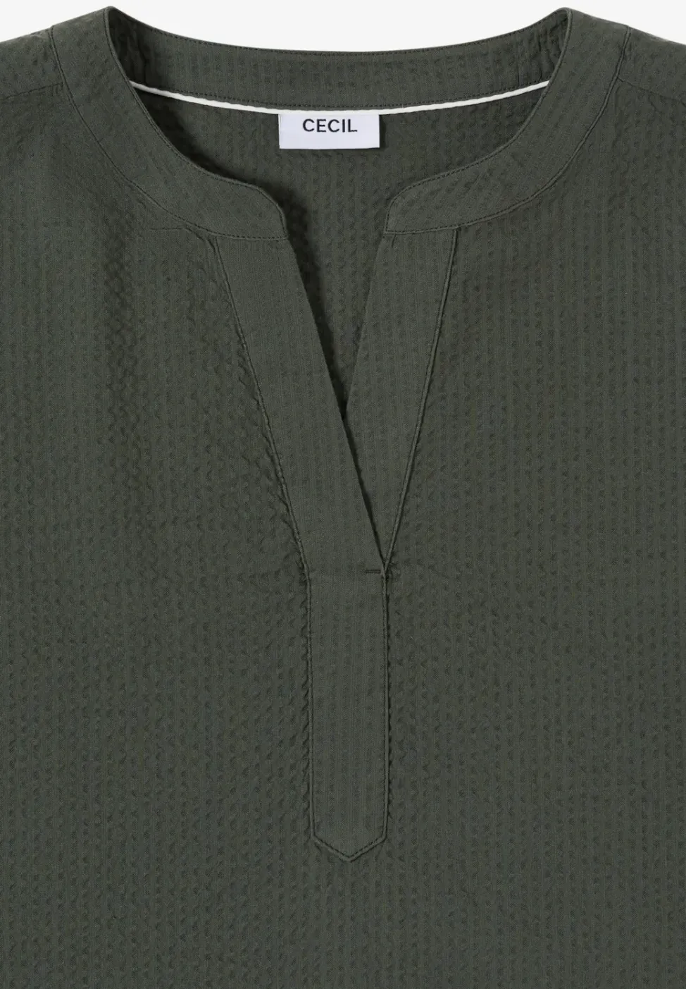 Dropped Shoulder Bluse in Seersuckerqualität