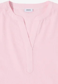 Dropped Shoulder Bluse in Seersuckerqualität