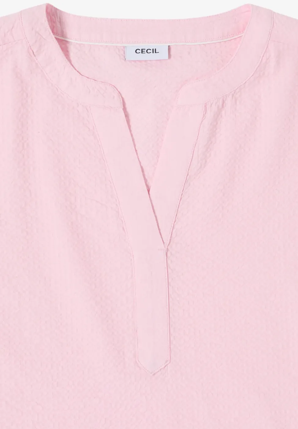 Dropped Shoulder Bluse in Seersuckerqualität