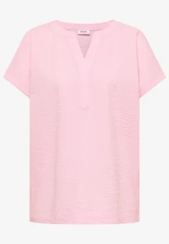 Dropped Shoulder Bluse in Seersuckerqualität