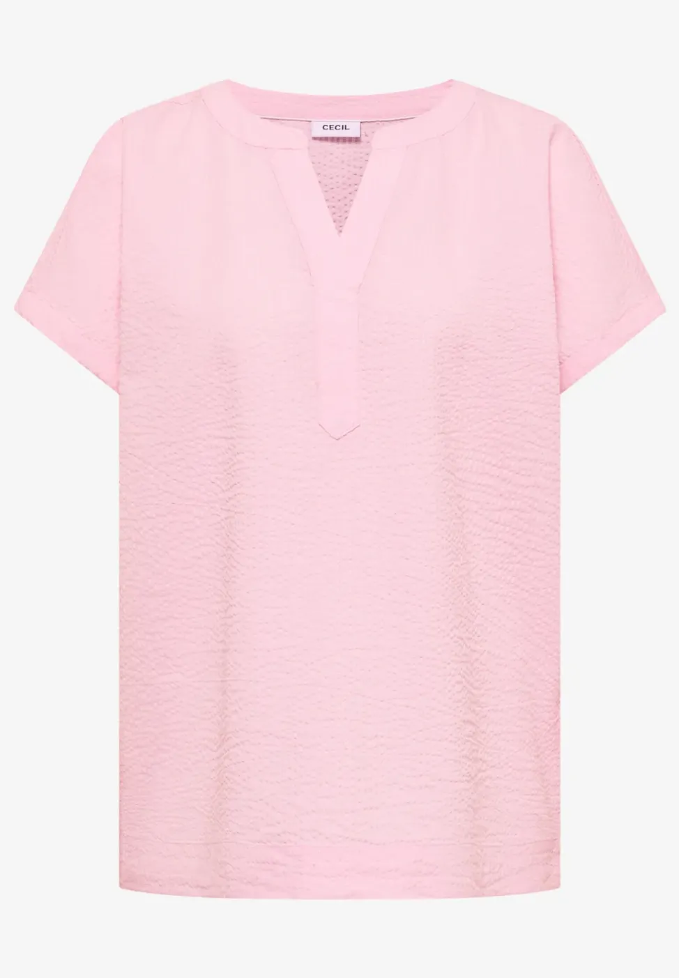 Dropped Shoulder Bluse in Seersuckerqualität