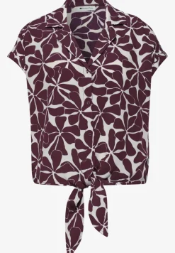 Dropped Shoulder Bluse mit Bowling-Kragen