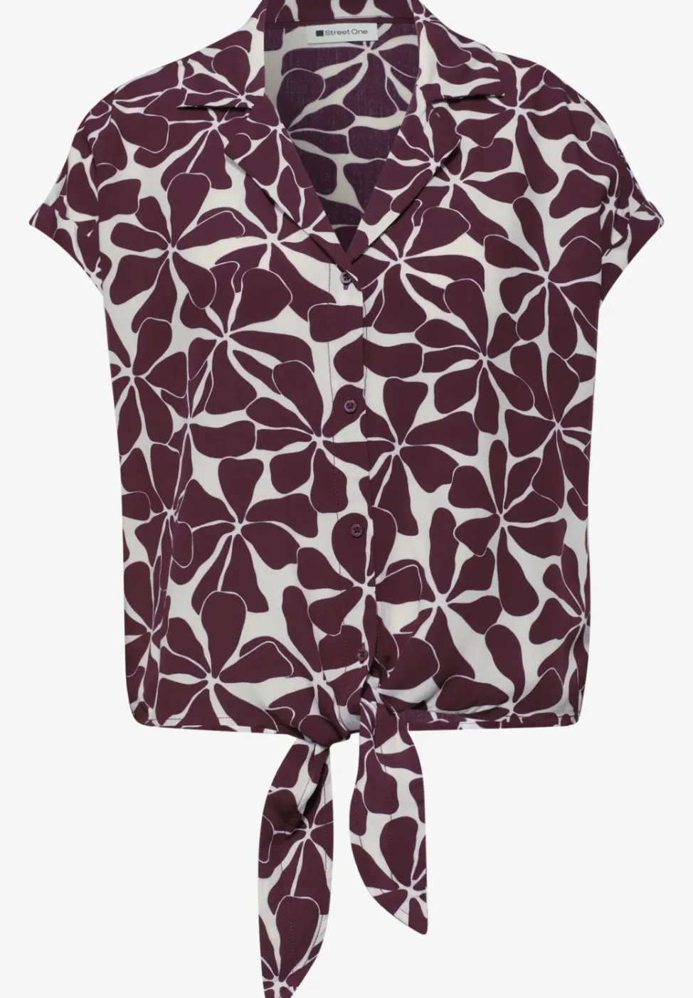 Dropped Shoulder Bluse mit Bowling-Kragen