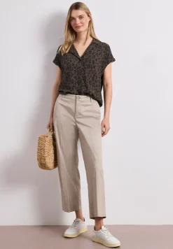 Dropped Shoulder Bluse mit Bowling-Kragen