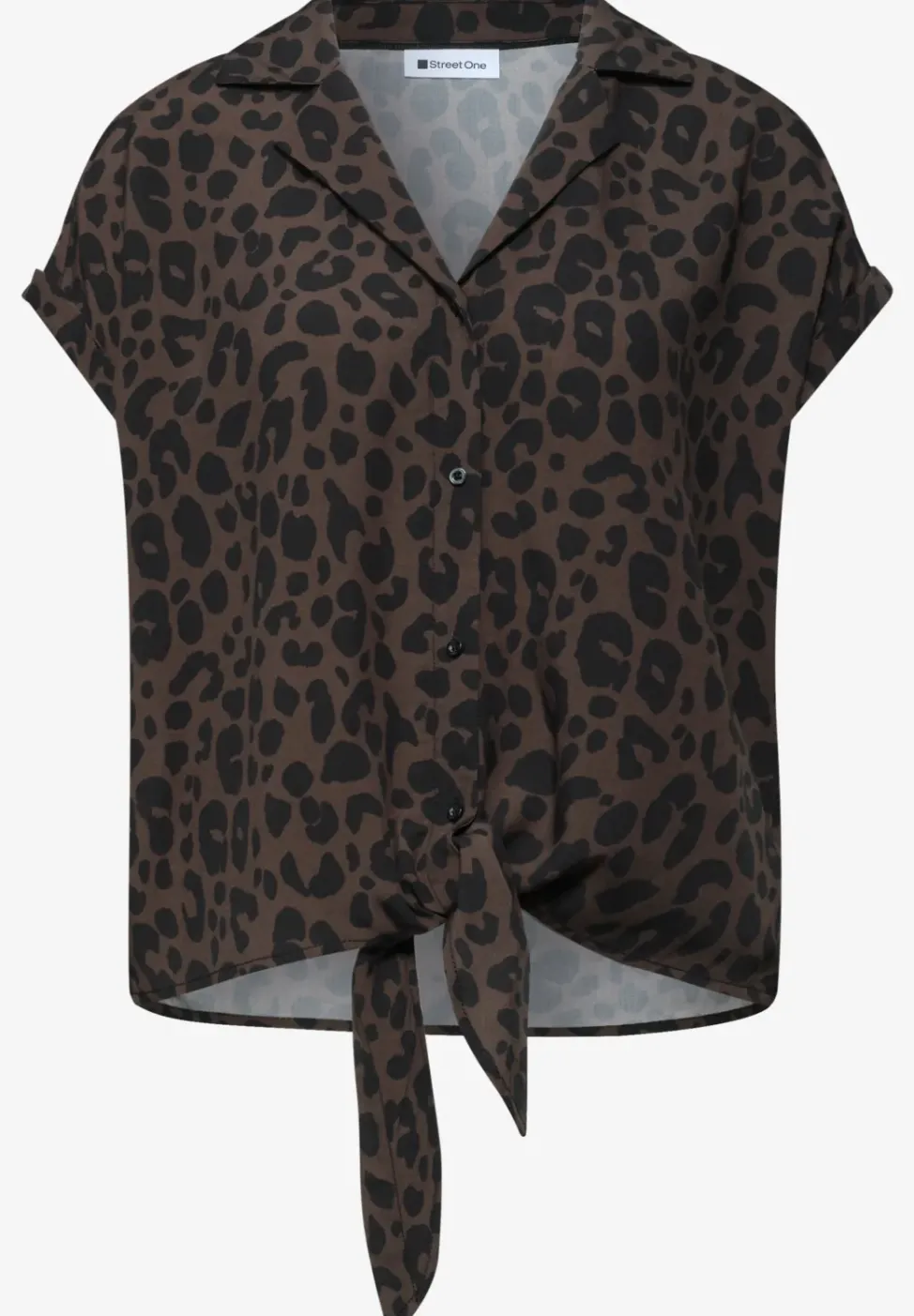 Dropped Shoulder Bluse mit Bowling-Kragen
