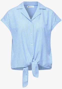 Dropped Shoulder Bluse mit Bowling-Kragen