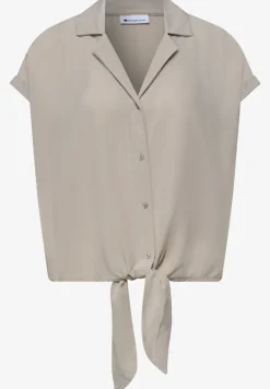 Dropped Shoulder Bluse mit Bowling-Kragen