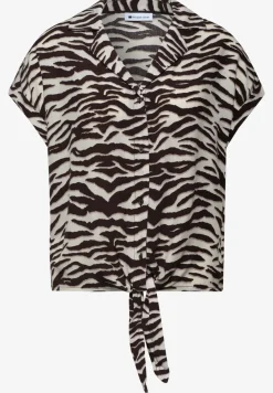 Dropped Shoulder Bluse mit Bowling-Kragen