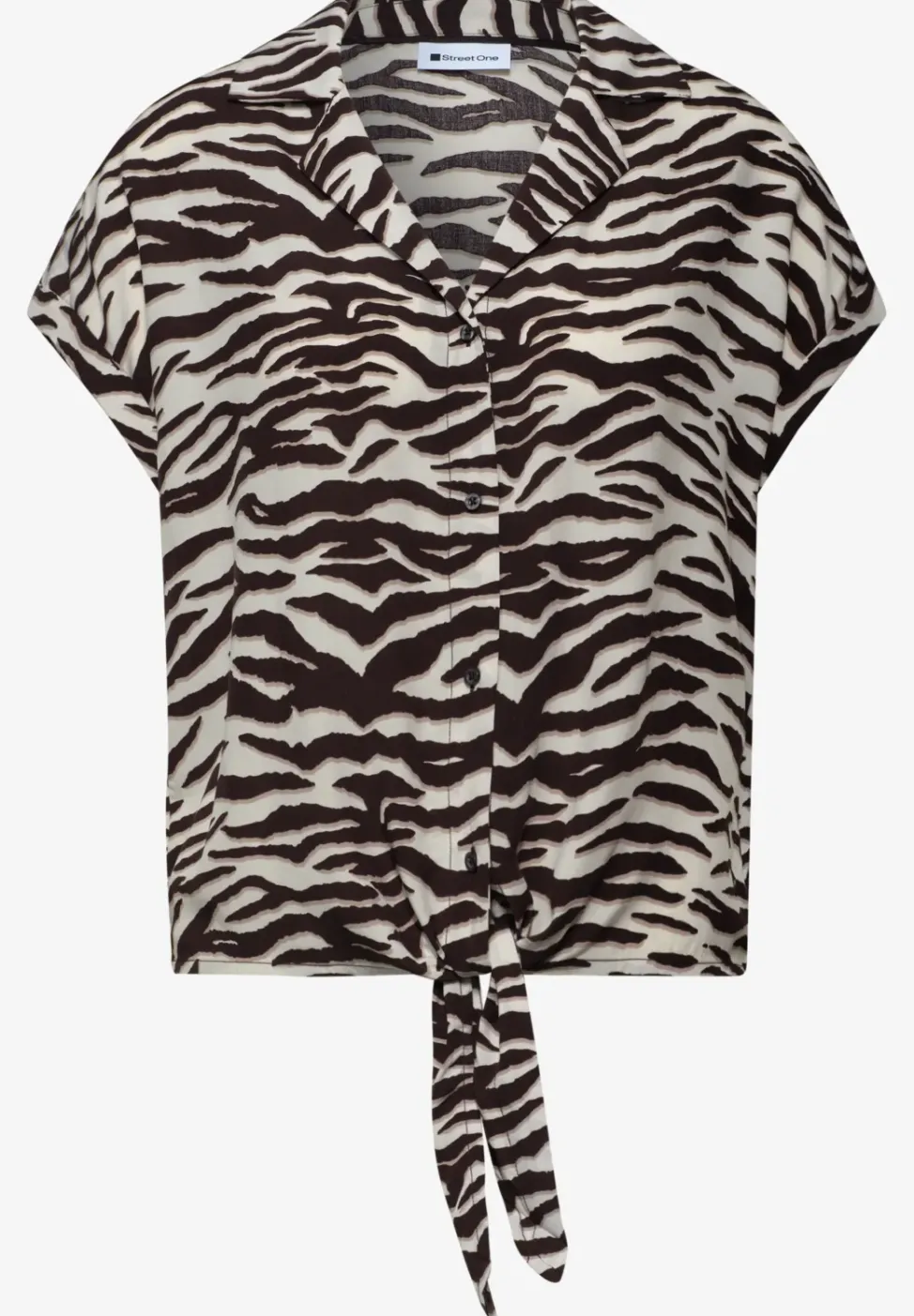 Dropped Shoulder Bluse mit Bowling-Kragen