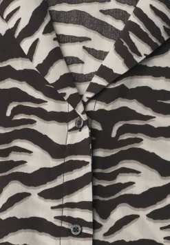 Dropped Shoulder Bluse mit Bowling-Kragen