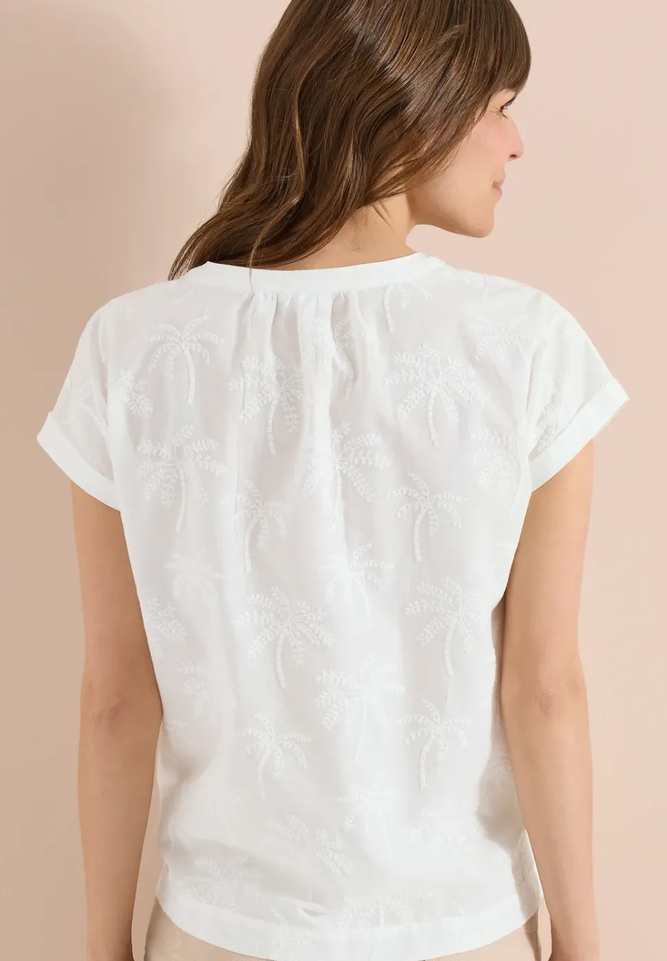 Dropped Shoulder Bluse mit Embroidery