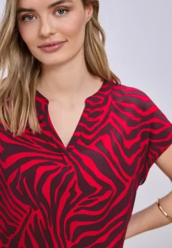 Dropped Shoulder Bluse mit Print