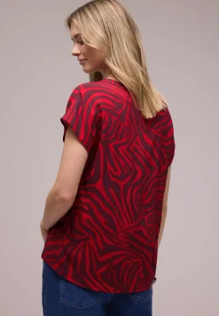 Dropped Shoulder Bluse mit Print