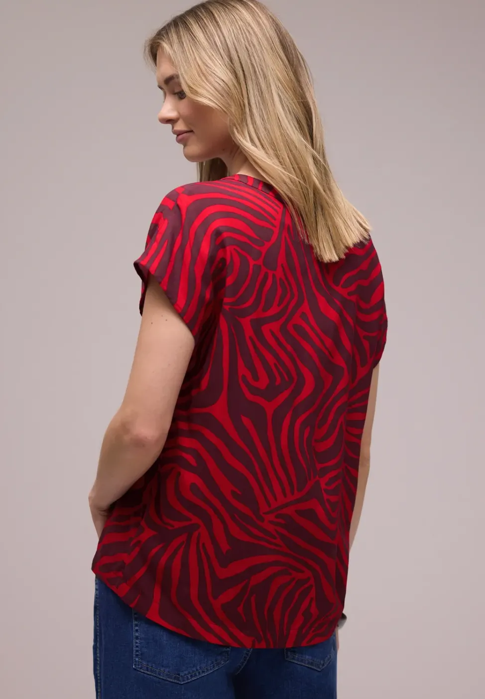 Dropped Shoulder Bluse mit Print