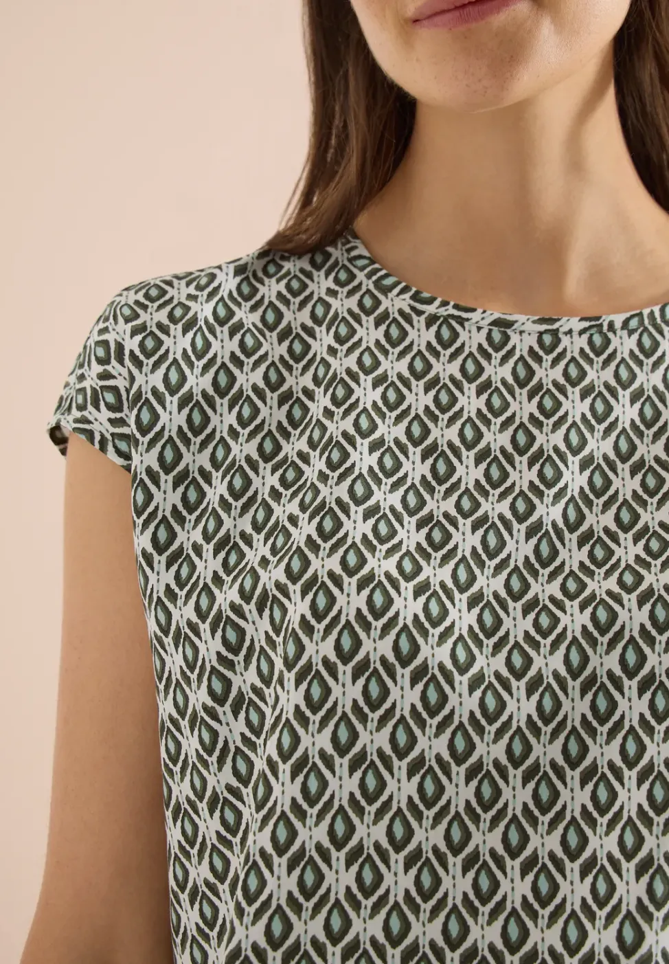 Dropped Shoulder Bluse mit Rundhals