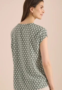 Dropped Shoulder Bluse mit Rundhals