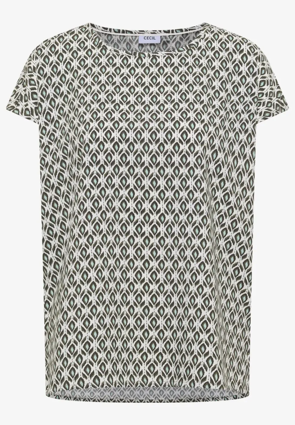 Dropped Shoulder Bluse mit Rundhals