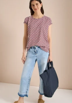 Dropped Shoulder Bluse mit Rundhals