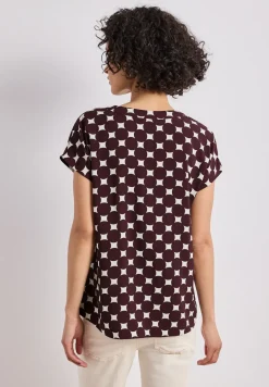 Dropped Shoulder Bluse mit Split Neck