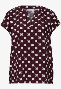 Dropped Shoulder Bluse mit Split Neck