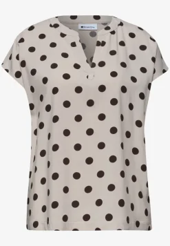 Dropped Shoulder Bluse mit Split Neck
