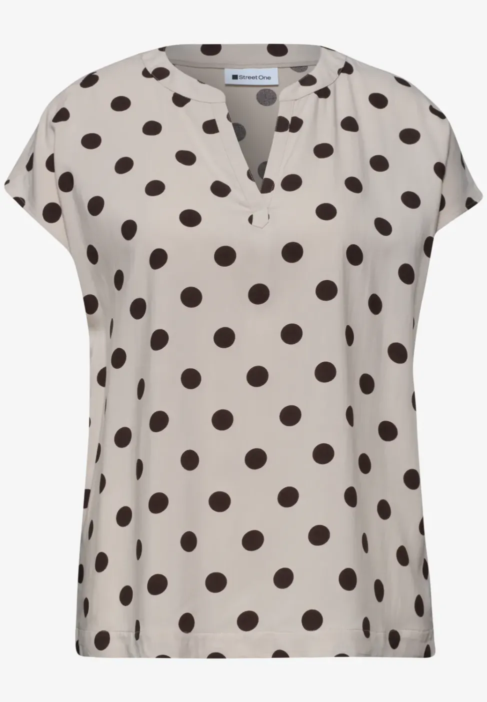 Dropped Shoulder Bluse mit Split Neck