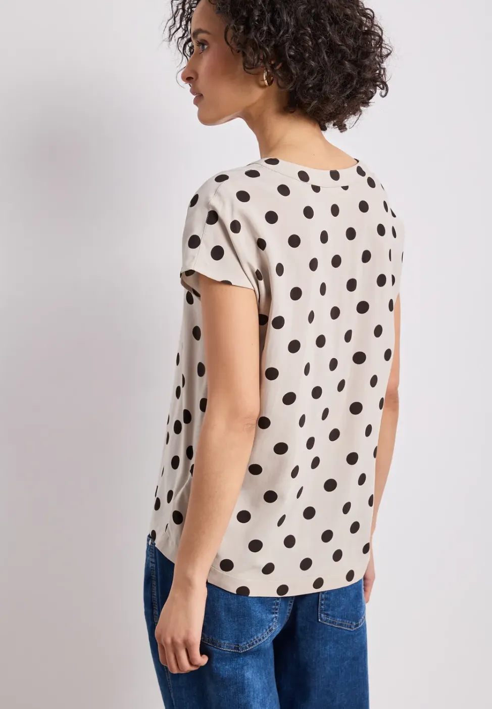 Dropped Shoulder Bluse mit Split Neck