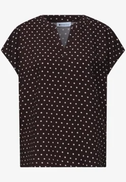 Dropped Shoulder Bluse mit Split Neck