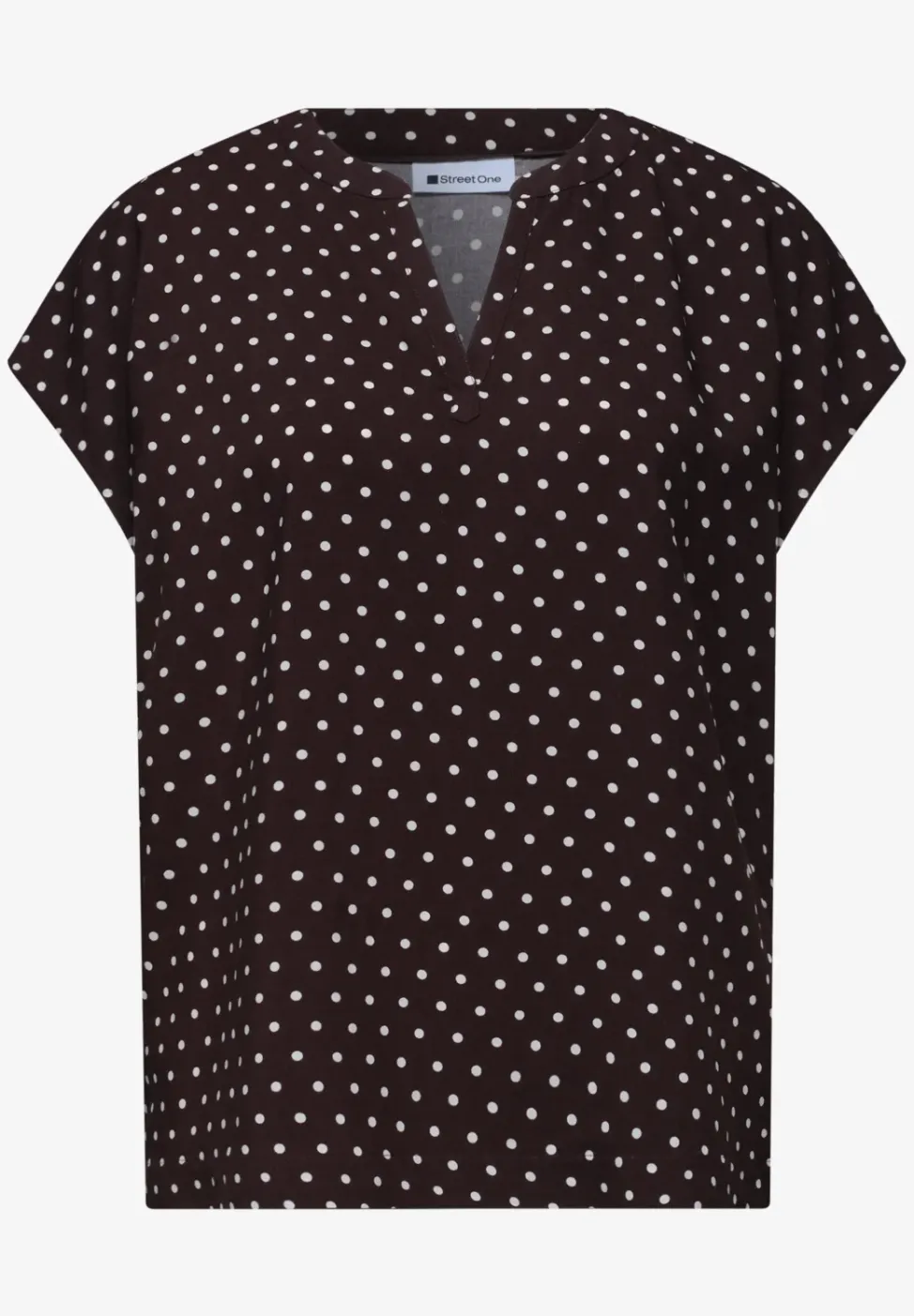 Dropped Shoulder Bluse mit Split Neck