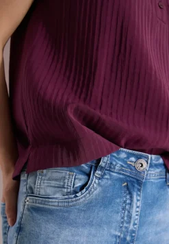 Dropped Shoulder Bluse mit Struktur