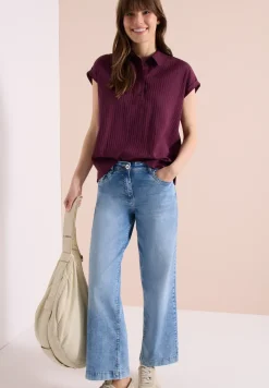 Dropped Shoulder Bluse mit Struktur