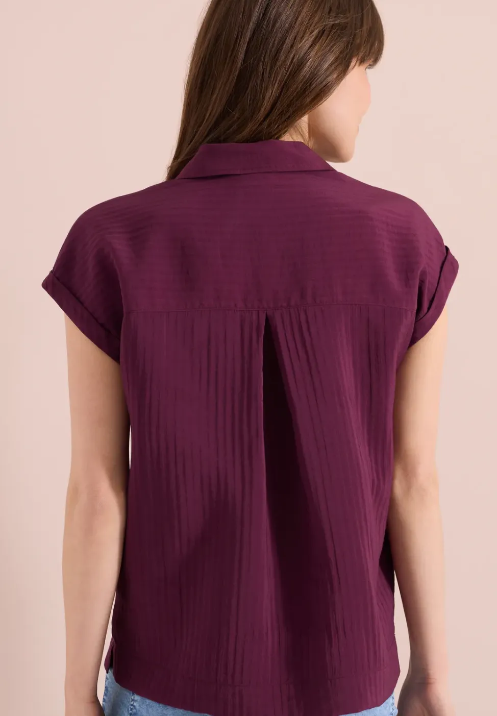 Dropped Shoulder Bluse mit Struktur