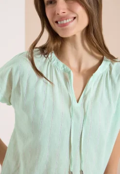 Dropped Shoulder Bluse mit Struktur