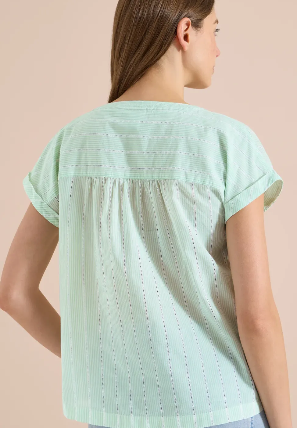 Dropped Shoulder Bluse mit Struktur