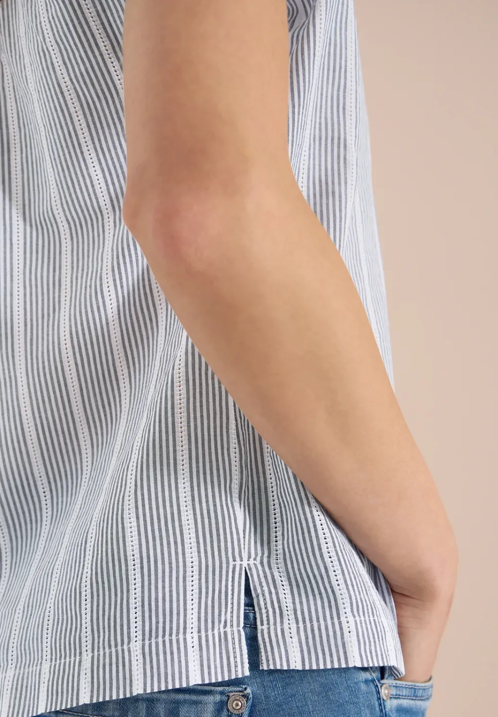 Dropped Shoulder Bluse mit Struktur