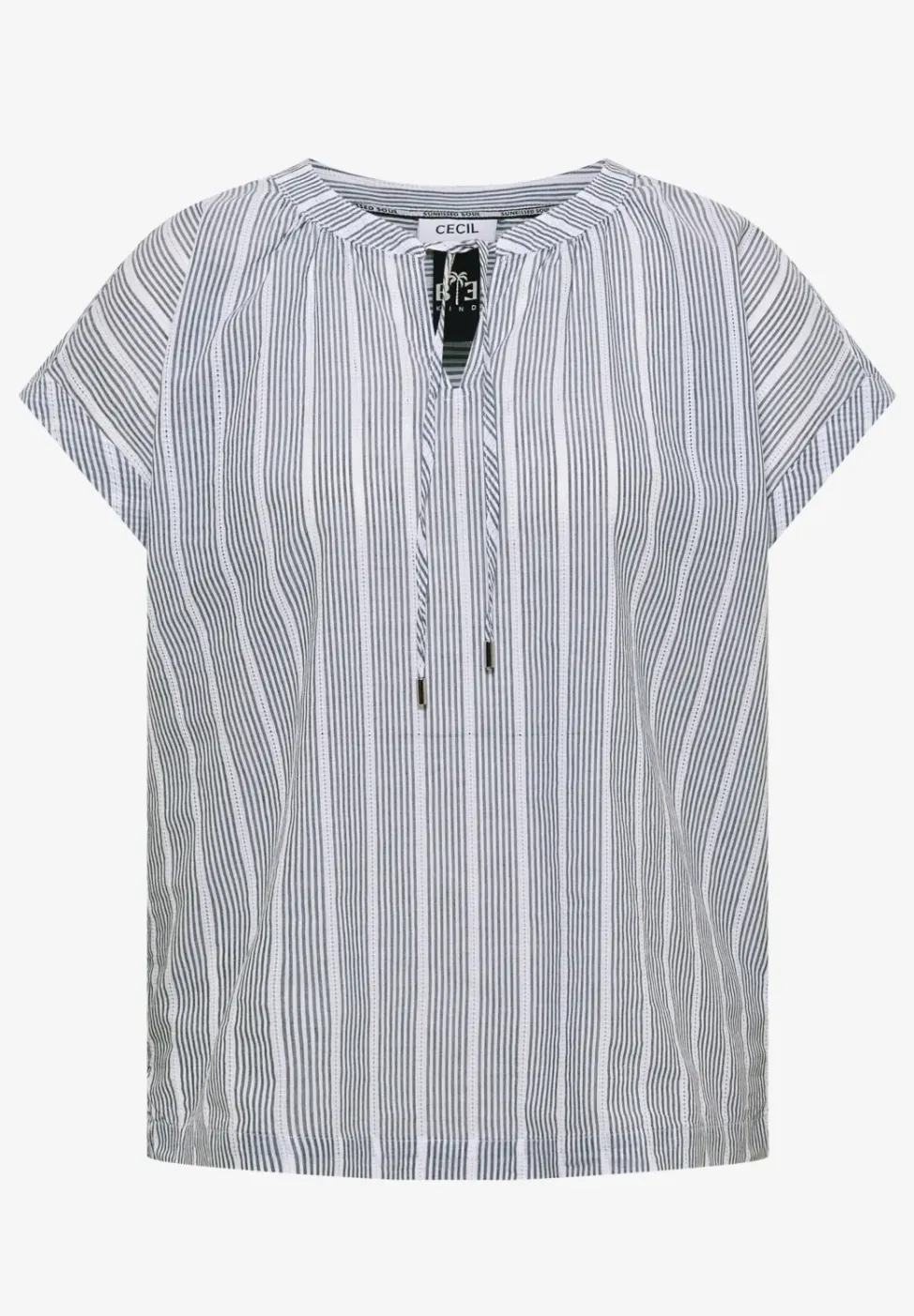 Dropped Shoulder Bluse mit Struktur
