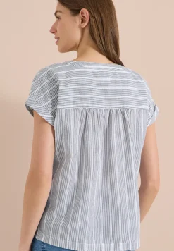 Dropped Shoulder Bluse mit Struktur
