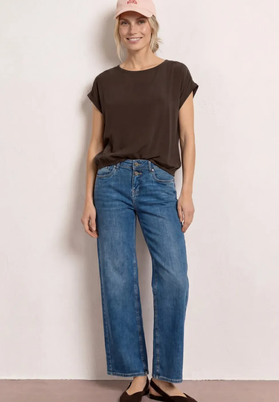 Dropped Shoulder Bluse mit Tapedetails