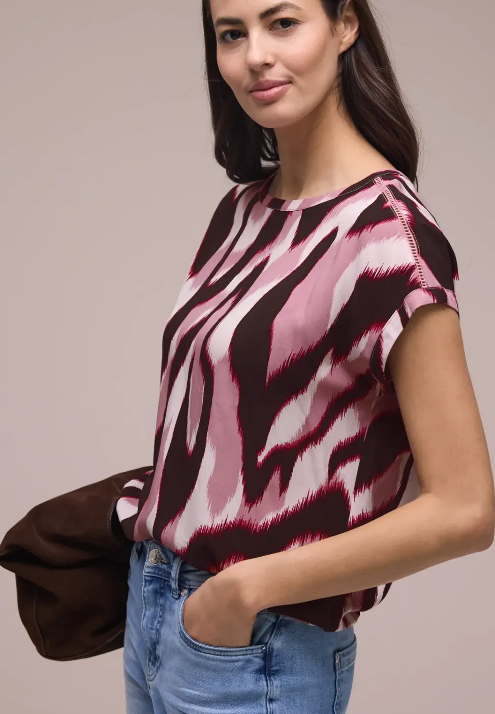 Dropped Shoulder Bluse mit Tapedetails