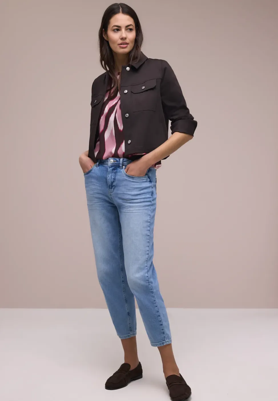 Dropped Shoulder Bluse mit Tapedetails