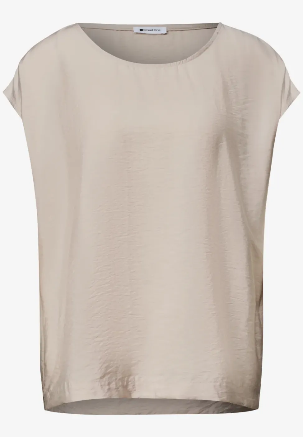 Dropped Shoulder Blusenshirt mit Rundhals