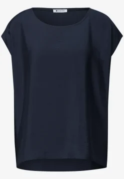 Dropped Shoulder Blusenshirt mit Rundhals