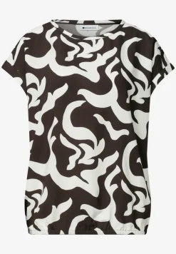 Dropped Shoulder Blusenshirt mit Print