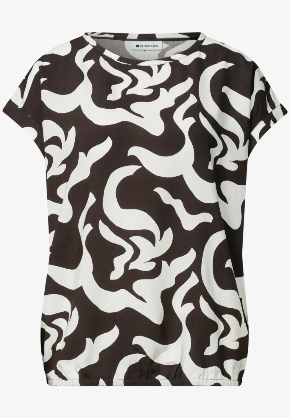 Dropped Shoulder Blusenshirt mit Print