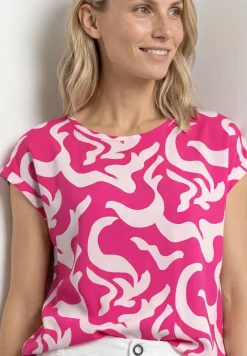 Dropped Shoulder Blusenshirt mit Print