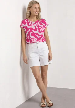 Dropped Shoulder Blusenshirt mit Print