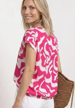 Dropped Shoulder Blusenshirt mit Print